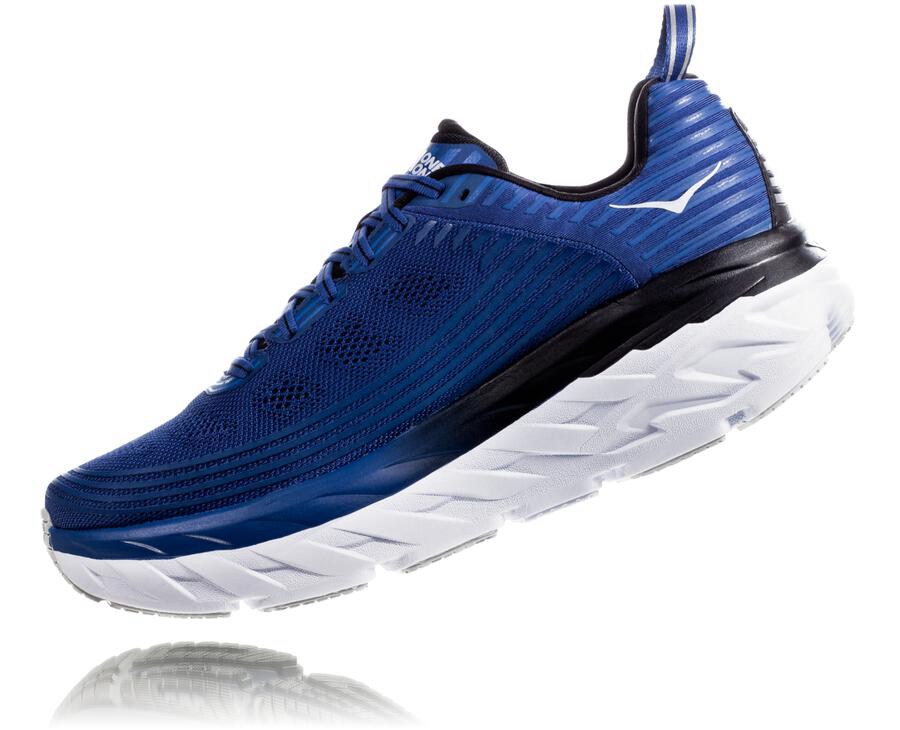 Hoka One One Løbesko Herre - Bondi 6 - Blå/Hvide - 862319QBZ